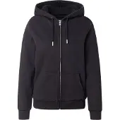 Superdry Superdrytil kvinder. W2012323A Borg Lined Ziphood sort (L), Casual, Bomuld, Lange ærmer