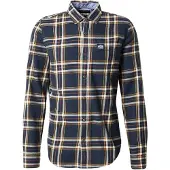 Superdry Superdrytil mænd. M4011047A Lumberjack navy skjorte (XL), Casual, Bomuld, Lange ærmer, Blå