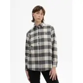 Mela London Bluse 'Akhela' lysebeige / grå / antracit