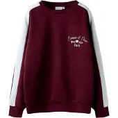 Name it Sweatshirt 'NEHA' burgunder / hvid
