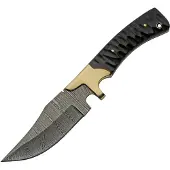 Damascus Brass Skinner Micarta