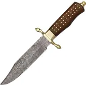 Damascus Brass Pin Bowie