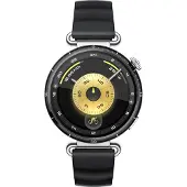 Huawei Watch GT 6 - 41 mm - rustfrit stål - smart ur med rem - fluoroelastomer - sort - håndledsstørrelse: 120-190 mm - display 1.32 - Bluetooth 6.0 BR/EDR + BLE, NFC - 37.5 g