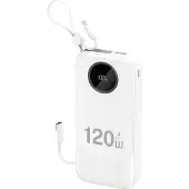 Dudao K13Pro 20000mAh Powerbank with Built-in Cable - White - 20000 mAh