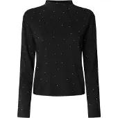 Pepe Jeans Pepe Jeanstil kvinder. PL5000050 T-shirt Bunna sort (S), Casual, Bomuld, Lange ærmer