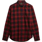 Superdry Superdrytil mænd. M4011149A Vintage Check skjorte rød (XL), Casual, Bomuld, Lange ærmer