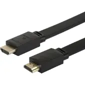 Deltaco HDMI-kabel, 48G, 1m, sort, fladt