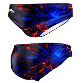 Turbo Red Blue Fire Badetrusser
