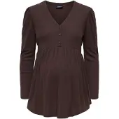 ONLY Maternity Bluse 'OLMCamoni' brun