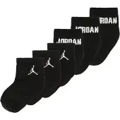 Jordan Ankelstrømper - 6-pak - Sort m. Hvid - - 16/17 - Strømper