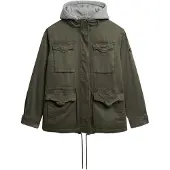 Superdry Superdrytil kvinder. W5011935A Hood Borg militærgrøn trøje (S), Casual, Bomuld