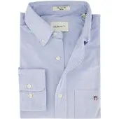 Gant Ganttil mænd. 3000200 Regular Fit Oxford-skjorte blå (XL), Casual, Bomuld, Klassisk, Lange ærmer