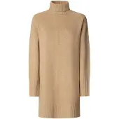 Pepe Jeans Pepe Jeanstil kvinder. PL9537714 Carola-kjole (M), Beige, Casual, Polyester, Lange ærmer