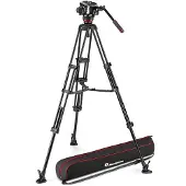 Manfrotto 504x Kuglehoved Og Dobbelt Aluminiumstativ Og Central Stabilisator