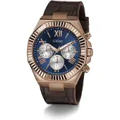 GUESS Analogt ur 'EQUITY' navy / brun / bronze