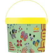 HAMA Beads Maxi Beads Bucket 4 Plates Byggespil