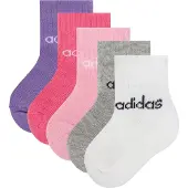 Adidas Ankelsokker Linear Lav 5-Pak - Pink/Lilla/Grå, størrelse 25-27