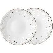 Wik & Walsøe Julemorgen Girlander tallerken 2-pak Ø28 cm Hvid