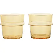 Ferm Living Boya drikkeglas lavt 30 cl 2-pak Yellow