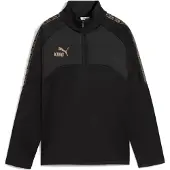 Puma Træningstrøje KINGwinter 1/4 Lynlås 2.0 - Sort/Guld Børn, størrelse 116 cm