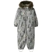 Name it Funktionsjakkesæt 'NMNSNOW10' brun / grå / lysegrå