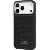 Audi GT MagSafe-etui i syntetisk læder til iPhone 17 Pro Max - Sort