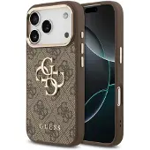 GUESS 4G Big 4G Classic logoetui til iPhone 17 Pro - Brun og guld