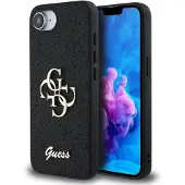 GUESS Fast Glitter Big 4G-etui til iPhone 16e - sort