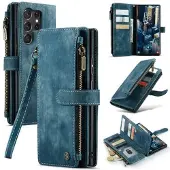 CASEME Samsung Galaxy S23 Ultra 5G 2-i-1 Multifunktionel Pung - Blå