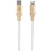 GUESS USB-C/Lightning-kabel med præget logo, 1,5 m, hurtigopladning – guld