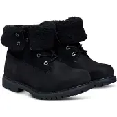 Timberland Timberlandtil kvinder. TB18149A0011 Sorte Authentic Mid Warm læderstøvler (38.5 W), Fast, Blonder, Casual