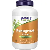 Now , Fenugreek, 1.000 mg, 250 Veg Capsules (500 mg per Capsule)
