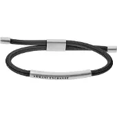 Armani Exchange Armbånd sort / sølv