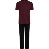 Dagi Pyjamas lang bordeaux / sort