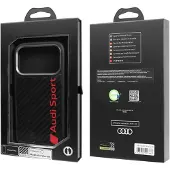Audi R8 MagSafe-etui i kulfiber til iPhone 17 Pro - Sort