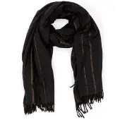 CASH-MERE.CH Sjal beige / sort