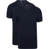 Alan red Vermont ektra lange T-hirt marineblå (2-pak) Mørkeblå Blå måle
