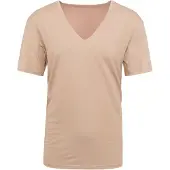 Mey Dry Cotton V-hals Usynlig T-shirt Beige måle