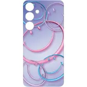 Samsung Smiley Flipsuit-kort til Galaxy S24+ Mirror Purple