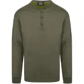 Scotch & soda Henley Langærmet T-shirt Oliven Grøn måle