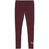 Puma ESS METALLIC Leggings Women, Clothing, Ruby Shimmer/Metallic Gold, S