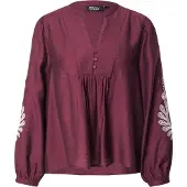ONLY Bluse 'ONLKana' vinrød / hvid