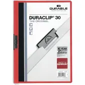 Durable Klämmapp DURACLIP 2200 A4 3mm röd