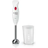Bosch BOSCH_400 W, stainless mix. leg with Quattro Blade blade, mix. container with scale without lid, white / dark red