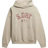 Superdry Superdrytil kvinder. W2012452A Athletic Essentials Relax sweatshirt i beige (XL), Casual, Bomuld