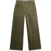 Superdry Superdrytil kvinder. W7011313A Grønne baggy chino-bukser (32/30), Casual, Bomuld