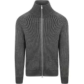 Marc O'Polo Vest Rib Wool Mix Mørkegrå Grå måle