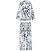 Gisela Pyjamas 'Set' marin / lyseblå / offwhite