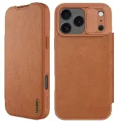 NILLKIN iPhone 17 Pro/18 Pro Qin Pro Flip Cover - Brun