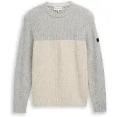 Tom Tailor Pullover grå / offwhite